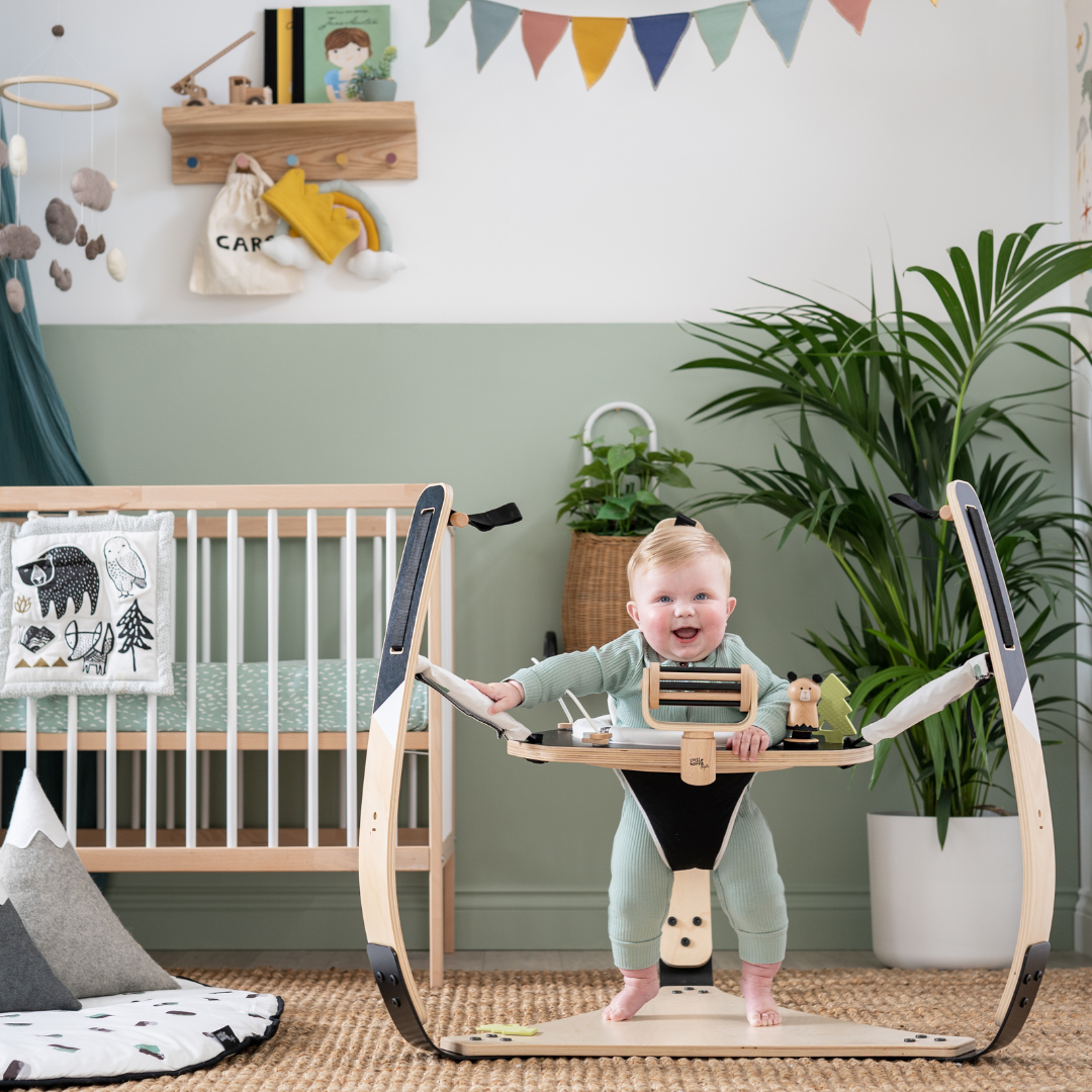 Little Hoppa Wooden Baby Bouncer 1st Generation Sample